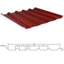 Aluminium Trapezblech 35/207 Dachprofil - 25my Polyester Farbbeschichtung - 0,7 mm Stärke graualuminium ( RAL 9007 ) ohne