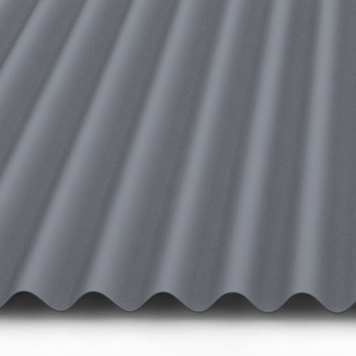 Aluminium Wellblech 76/18 Wandprofil - 25my Polyester Farbbeschichtung - 0,7 mm Stärke weissaluminium ( RAL 9006 )