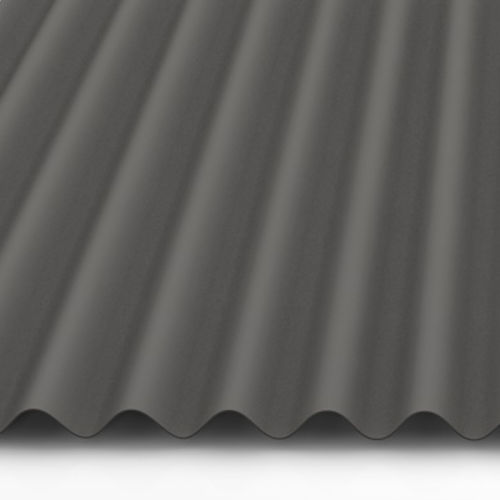 Aluminium Wellblech 76/18 Wandprofil - 25my Polyester Farbbeschichtung - 0,7 mm Stärke graualuminium ( RAL 9007 )