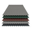 Aluminium Wellblech 76/18 Wandprofil - 25my Polyester Farbbeschichtung - 0,7 mm Stärke graualuminium ( RAL 9007 )